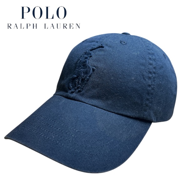 Polo Ralph Lauren Other - Polo Ralph Lauren VINTAGE Y2K #3 Navy Blue‎ Adjustable Hat